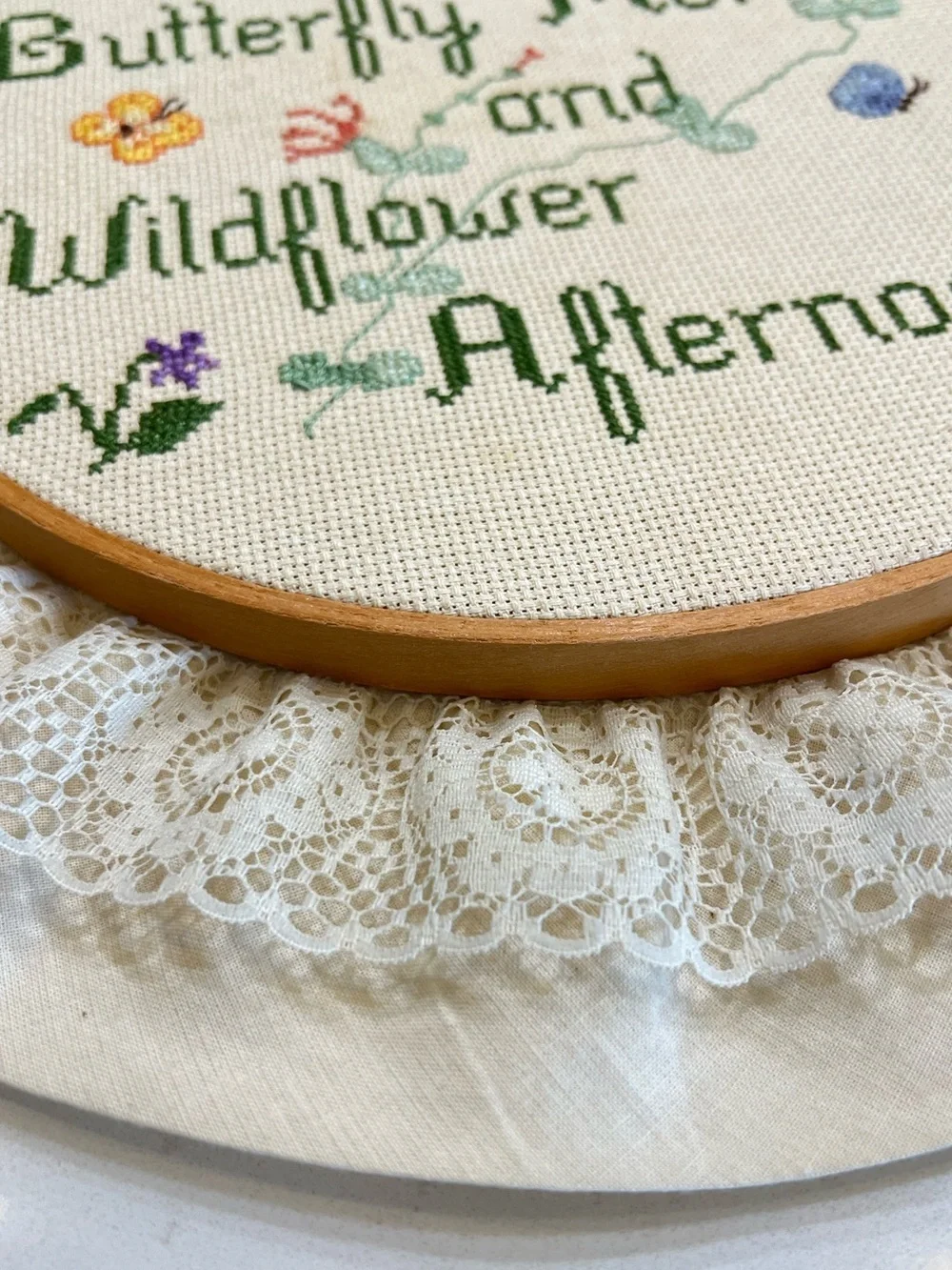 Wishing You Butterfly Mornings Wildflower Afternoons Cross Stitch